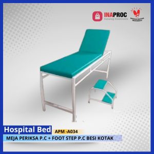 MEJA PERIKSA P.C + FOOT STEP P.C BESI KOTAK