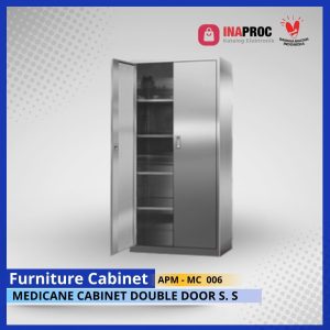 MEDICANE CABINET DOUBLE DOOR S.S