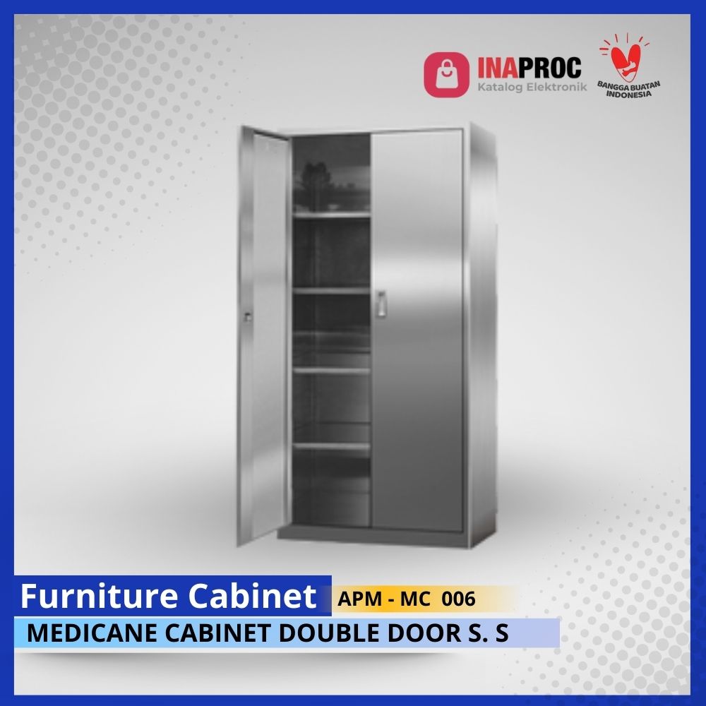 MEDICANE CABINET DOUBLE DOOR S.S