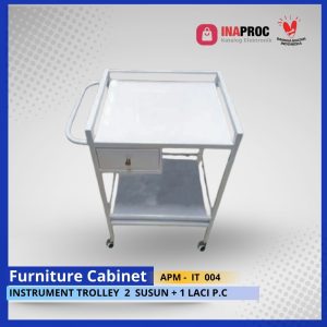 INSTRUMENT TROLLEY 2 SUSUN + 1 LACI P.C