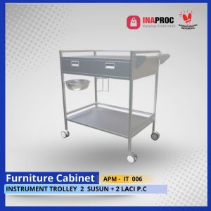 INSTRUMENT TROLLEY 2 SUSUN + 2 LACI P.C