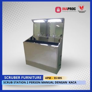 SCRUB STATION 2 PERSON MANUAL DENGAN KACA
