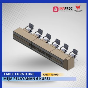 MEJA PELAYANAN 6 KURSI