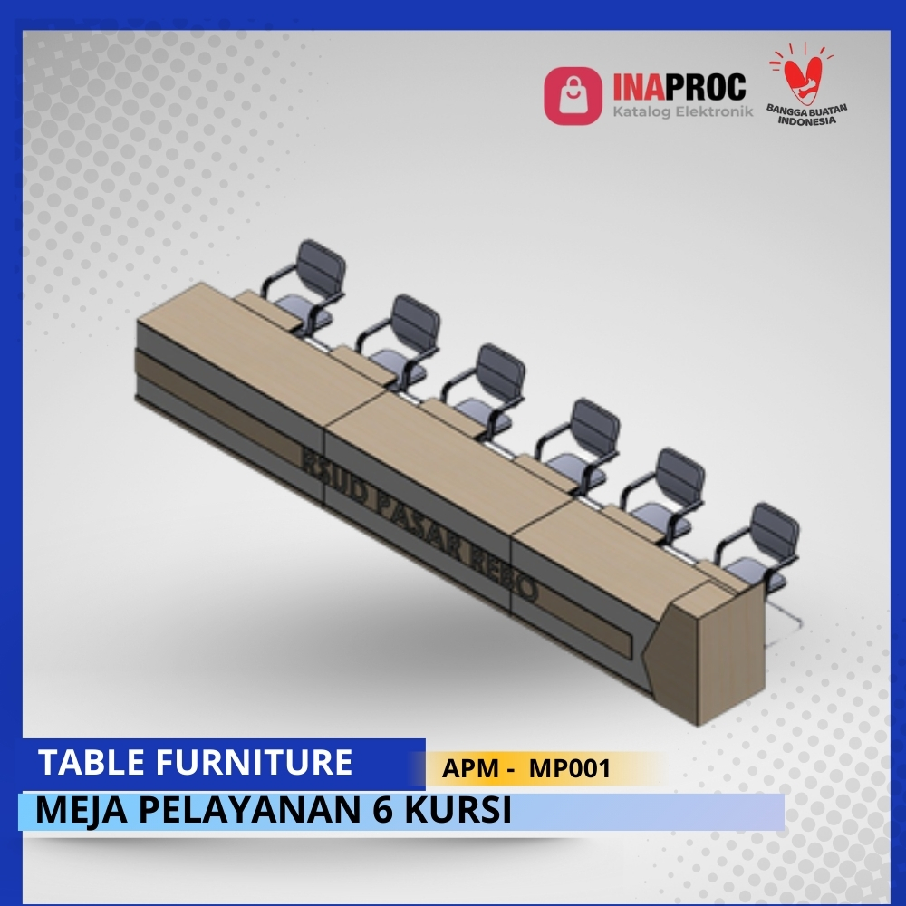 MEJA PELAYANAN 6 KURSI