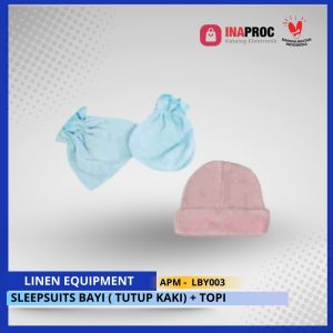 SLEEP SUITS BAYI ( TUTUP KAKI ) + TOPI )